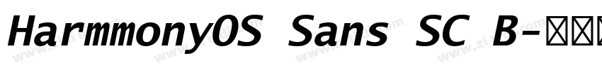 HarmmonyOS Sans SC B字体转换